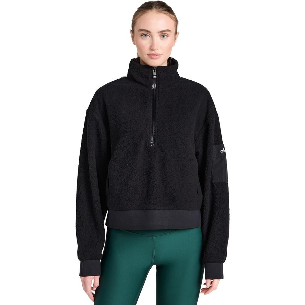 Alo Yoga Micro Sherpa Solstice Coverup Sweatshirt - S